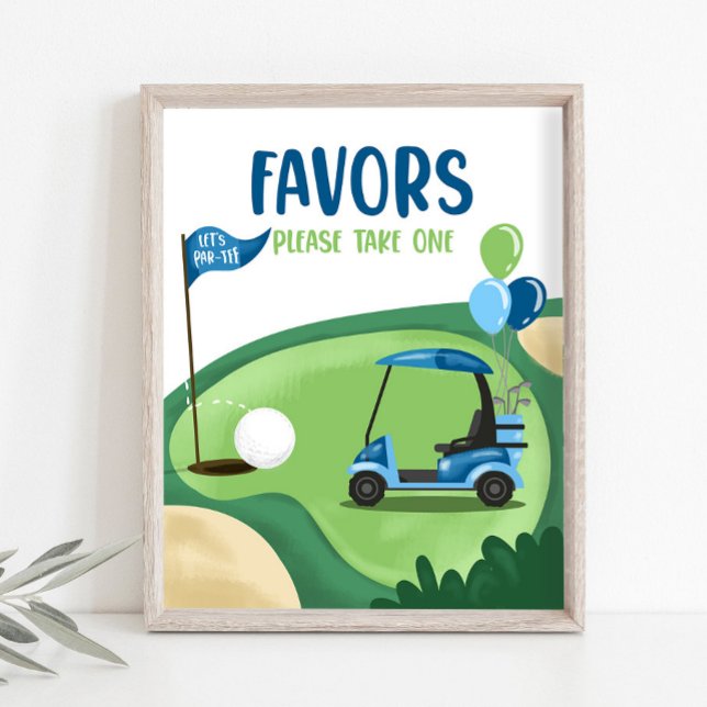 Favors Thank You Golf Par-Tee Boy Birthday Sign (Creator Uploaded)