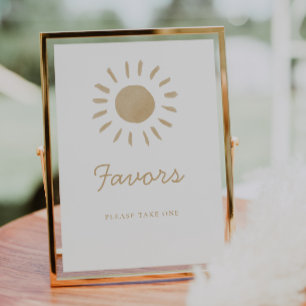 Favors Watercolor Boho Sunshine Baby Shower Sign