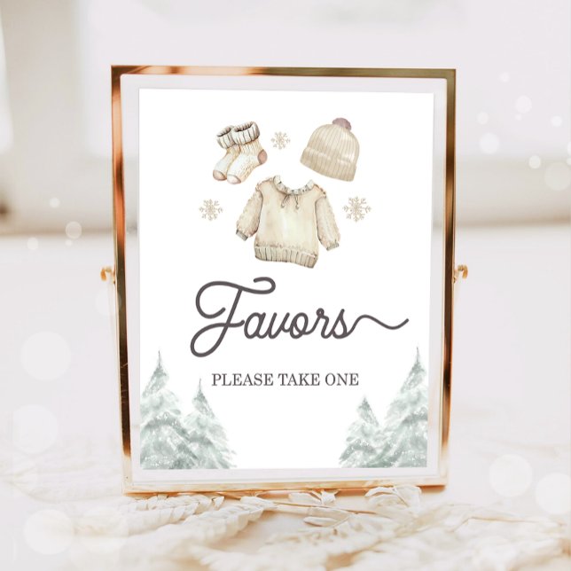 Favors Watercolor Winter Baby It's Cold Outside Poster (Creator Uploaded)