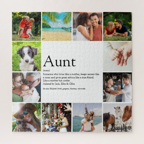 Favourite Aunt Auntie Definition 12 Photo Fun Jigsaw Puzzle