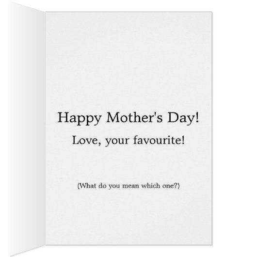 Favourite Child - Mother's Day (Inside (Right))