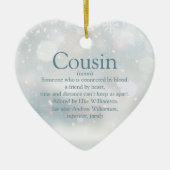 Favourite Cousin Definition Merry Christmas Ceramic Ornament (Front)