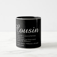 Favourite Cousin Definition Script Black and White