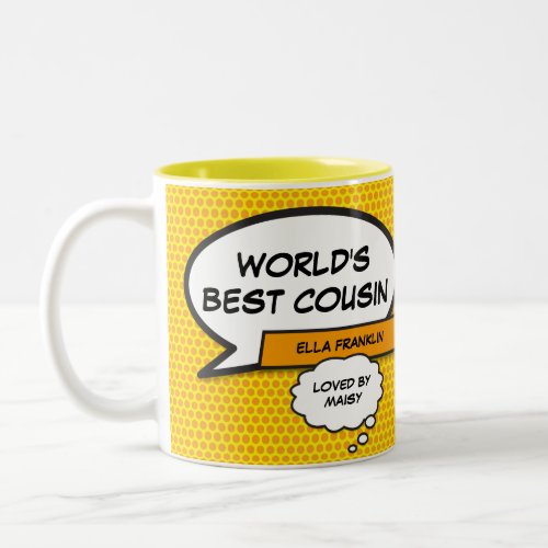 Favourite Cousin Fun Comic Book Fun Retro Two_Tone Coffee Mug