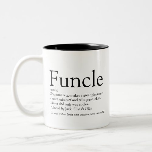 Favourite Funcle Uncle Modern Definition Modern Two_Tone Coffee Mug