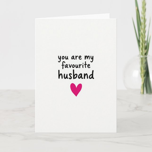 Favourite Husband Love Card (Front)