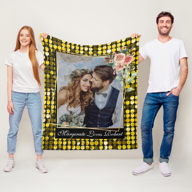 Favourite Person I Love You Photo Fleece Blanket (In Situ)