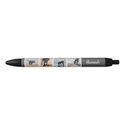 Favourite Pet 4 photo collage Black Ink Pen