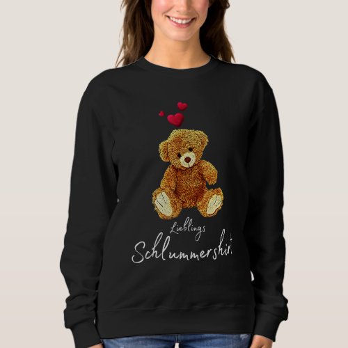 Favourite Teddy Bear Sleep With Heart Pyjamas Tedd Sweatshirt