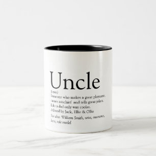 Favourite Uncle Modern Definition Quote Two-Tone Coffee Mug