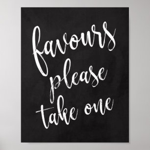 Favours Please Take One 8x10 Chalkboard Sign