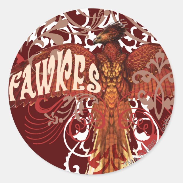 Fawkes Spread Wings Classic Round Sticker (Front)