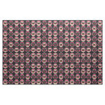 Fawn and Black Pug Heads on Black Fabric