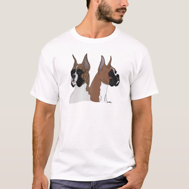 Fawn and Brindle Boxers T-Shirt (Front)