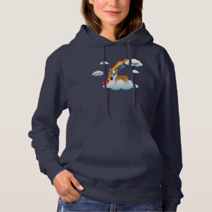 Fawn And White Boston Terrier Rainbow Memorial Hoodie