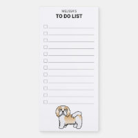 Fawn And White Havanese Cartoon Dog To Do List
