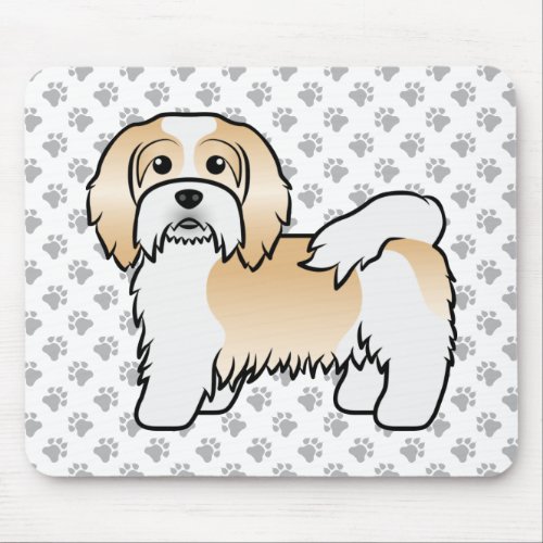 Fawn And White Havanese Cute Cartoon Dog Mouse Pad