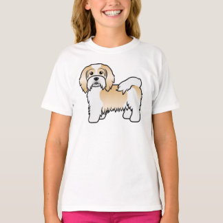 Fawn And White Havanese Cute Cartoon Dog T-Shirt
