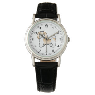 Fawn And White Havanese Cute Cartoon Dog Watch