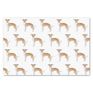 Fawn And White Italian Greyhound Cute Dog Pattern Tissue Paper
