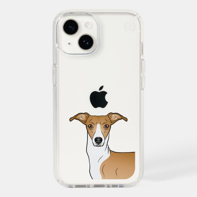 Fawn And White Italian Greyhound Dog Head Speck iPhone Case (Front)