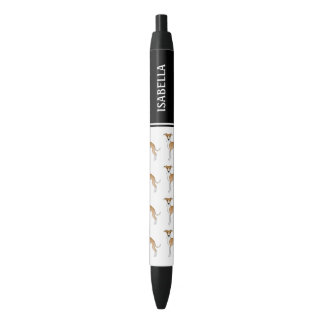 Fawn And White Italian Greyhound Dogs With Name Pen
