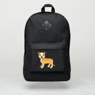 Fawn And White Staffordshire Bull Terrier Dog Port Authority® Backpack