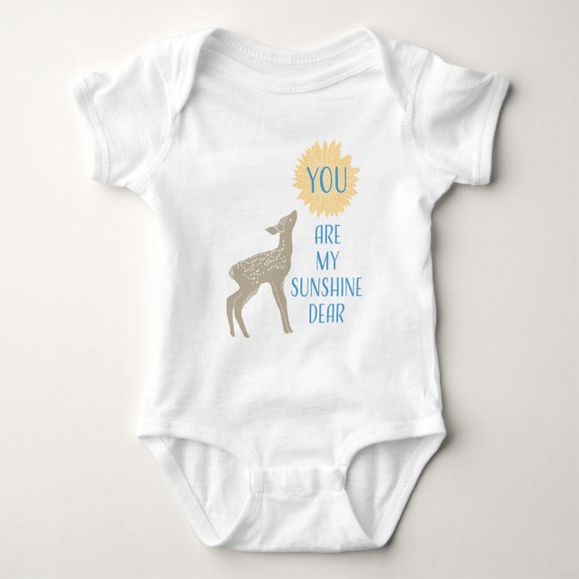 Fawn Baby Deer You Are My Sunshine Bodysuit (Front)