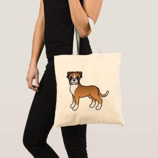 Fawn Boxer Cartoon Dog Tote Bag