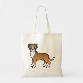 Fawn Boxer Cute Cartoon Dog Tote Bag