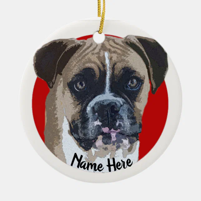 Fawn Boxer Dog Christmas Ornament Zazzle