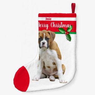 Fawn Boxer Dog Christmas Stockings - Personalized