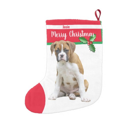 Fawn Boxer Dog Christmas Stockings _ Personalized