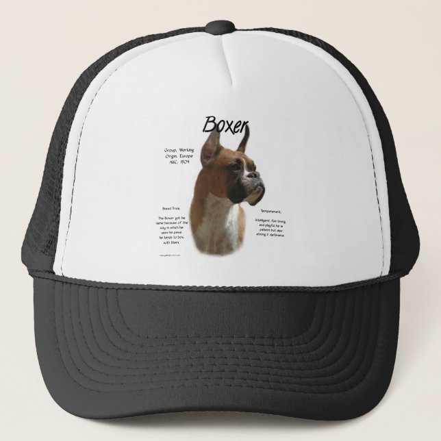 Fawn Boxer History  Trucker Hat (Front)