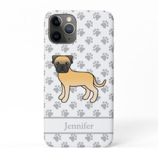 Fawn Bullmastiff Cute Cartoon Dog &amp; Name iPhone 11 Pro Case