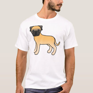 Fawn Bullmastiff Cute Cartoon Dog T-Shirt