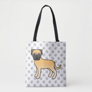Fawn Bullmastiff Cute Cartoon Dog Tote Bag