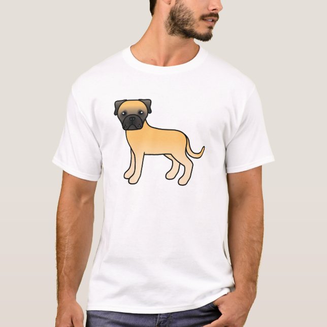 Fawn Bullmastiff Dog Design T-Shirt (Front)