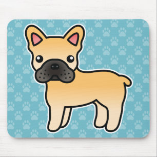 Fawn Cartoon French Bulldog Mouse Pad
