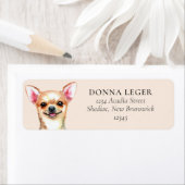 Fawn Chihuahua Dog Personalized Address Label (Insitu)