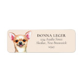 Fawn Chihuahua Dog Personalized Address Label (Front)