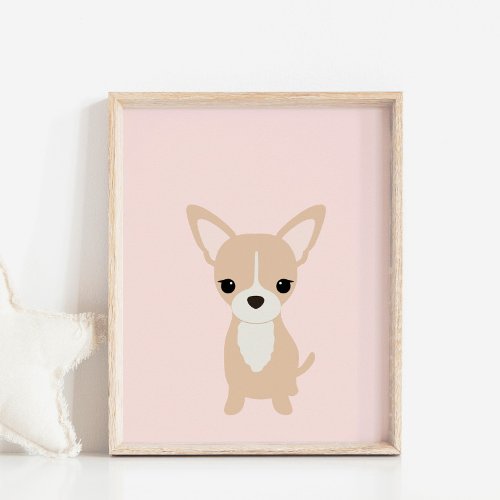 Fawn Chihuahua Nursery  Kids Room Decor Poster