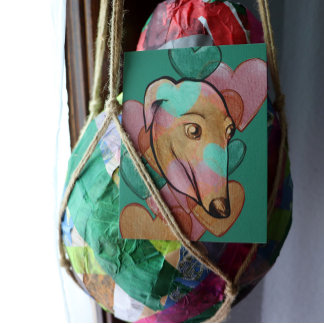 Fawn Color Greyhound Adoption Art Greyhounds       Postcard