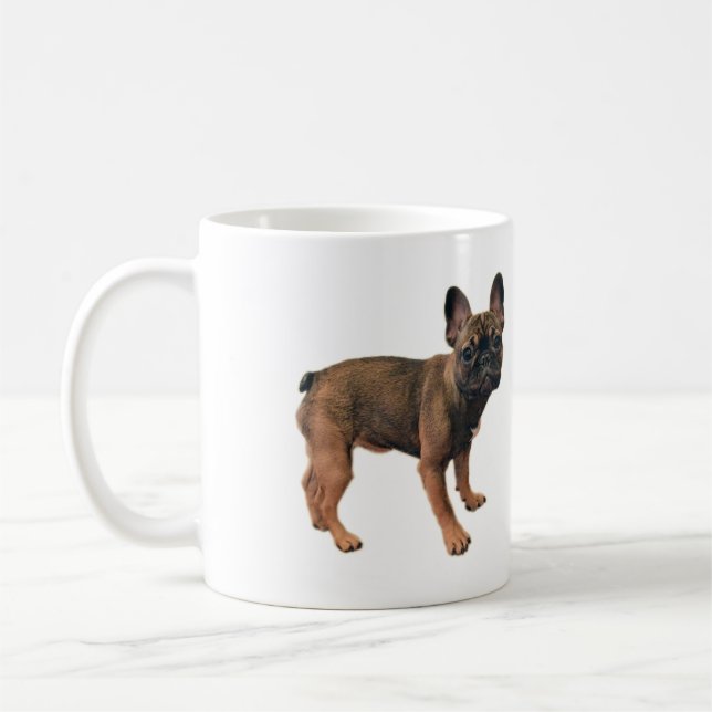 Fawn Colored French Bulldog Puppy Coffee Mug (Left)