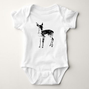 Fawn Deer Infant One Piece Baby Romper Bodysuit by lildaveycross at Zazzle
