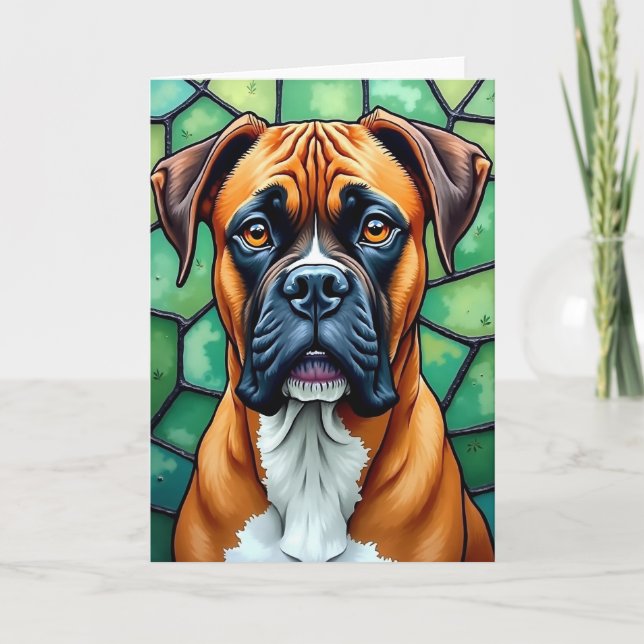 Fawn Dog Fathers Day Art Card (Front)