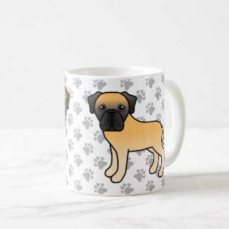 Fawn English Mastiff Cute Cartoon Dog Coffee Mug