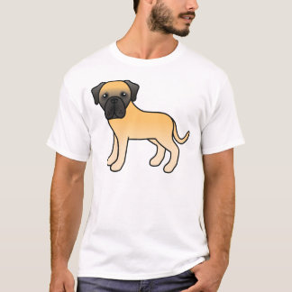 Fawn English Mastiff Cute Cartoon Dog T-Shirt