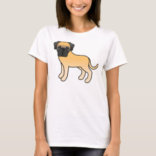 Fawn English Mastiff Cute Cartoon Dog T-Shirt