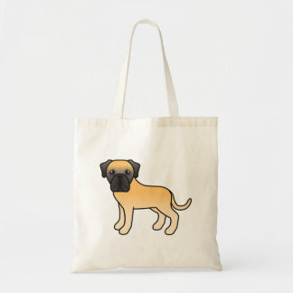 Fawn English Mastiff Cute Cartoon Dog Tote Bag